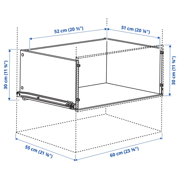Slika z meritvami za izdelek: KONSTRUERA.