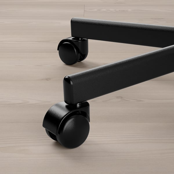 LOBERGET / MALSKÄR Vrtljiv stol, bela/črna