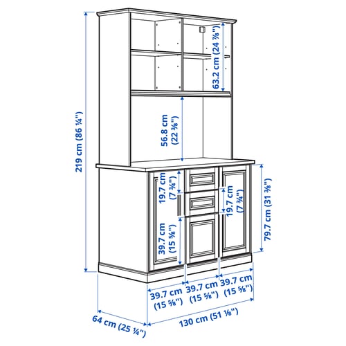 Slika z meritvami za izdelek: ÖNNERUP.