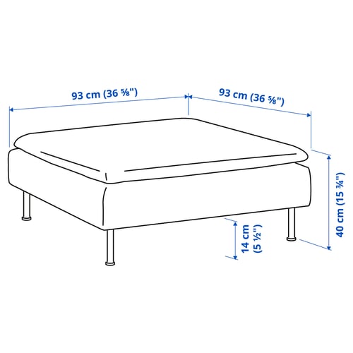 Slika z meritvami za izdelek: SÖDERHAMN.