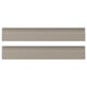 Dve bež pravokotni škatli z elegantnimi robovi in integriranimi ročaji, postavljeni vodoravno.
