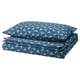 Blue geometric bedding set with duvet and pillowcases