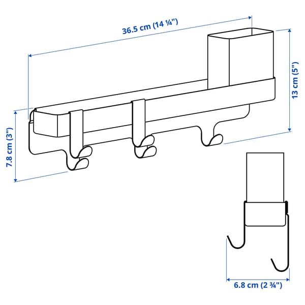 Illustration with measurements for the product: ALTARLIDEN.