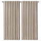ANNAKAJSA Room darkening curtains, 1 pair, beige/with heading tape, 145x160 cm