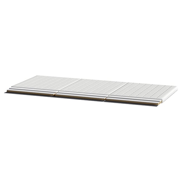 White ÅNNFJÄLLET blanket with zip, polyester top, filling, and polyurethane foam.