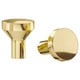 Gold BAGGANÄS knobs, sleek modern design, polished finish, round shape, steel & brass.