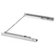 A BESTÅ galvanised steel drawer runner with an adjustable push-opener mechanism.