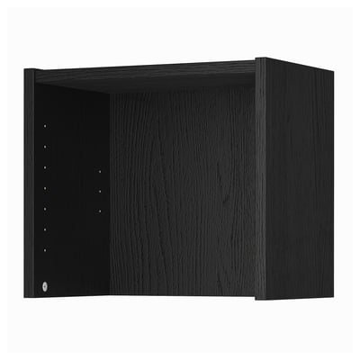 Black BILLY wooden storage unit, open, rectangular