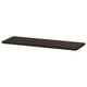 Dark brown BILLY shelf, rectangular shape, made of particleboard and foil.
