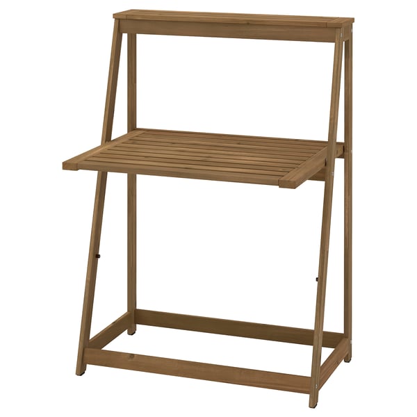 DJUPÖN Folding table, brown