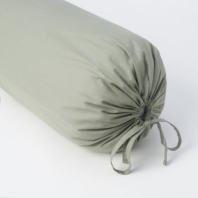 DVALA Bolster case, grey-green, 38x110 cm
