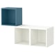 EKET Wall-mounted cabinet combination, dark grey-blue/white, 105x35x70 cm