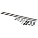 ENHET kitchen assembly kit, includes black metal rails, corners, screws, and bolts. Creates stable kitchen island.