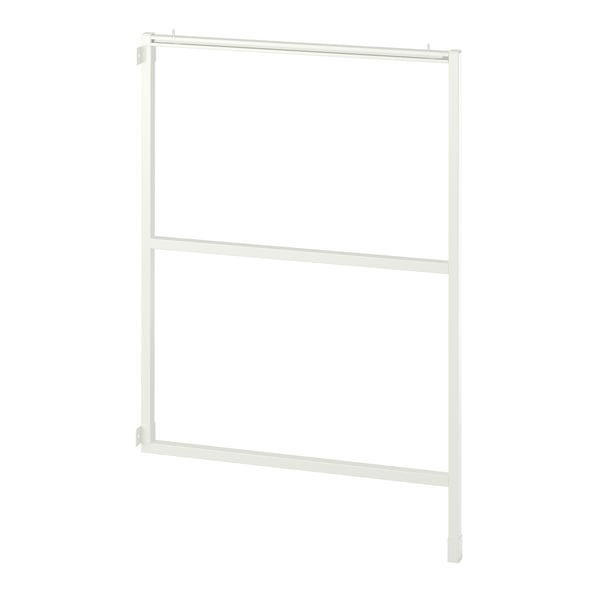 White ENHET metal frame, rectangular, 2 shelves, modern.