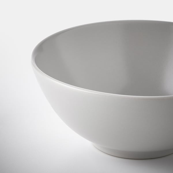 Elegant, smooth white bowl. Simple design. High-quality stoneware.