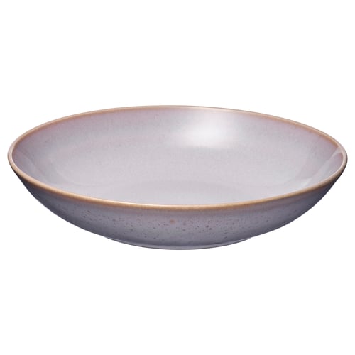 FÄRGKLAR lavender bowl, stoneware with speckled design, wide and shallow shape for meals.