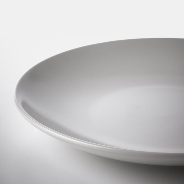 Simple, smooth, white, shallow dish. Eco-friendly, modern design.