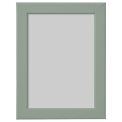 A green, rectangular picture frame with simple, clean edges and no image inside.