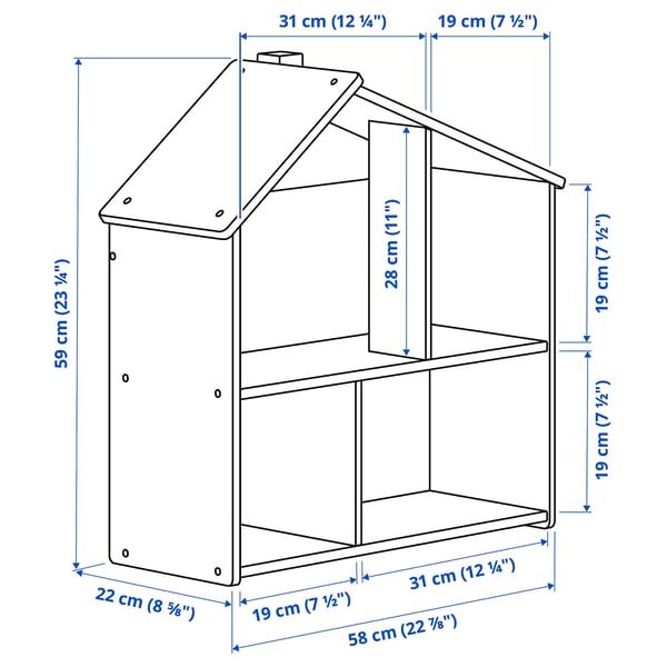 Illustration with measurements for the product: FLISAT.