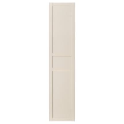 FLISBERGET door, beige, wooden, tall, three panels, modern and simple design.