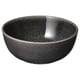 Dark grey glazed GLADELIG bowl, round, stoneware, modern rustic design.