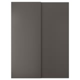 Black sliding door, minimalist design, smooth finish.