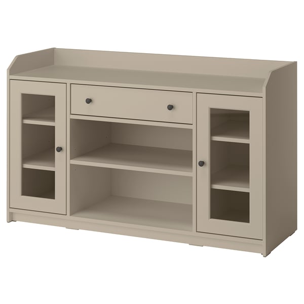 HAUGA Sideboard, beige, 140x46x84 cm