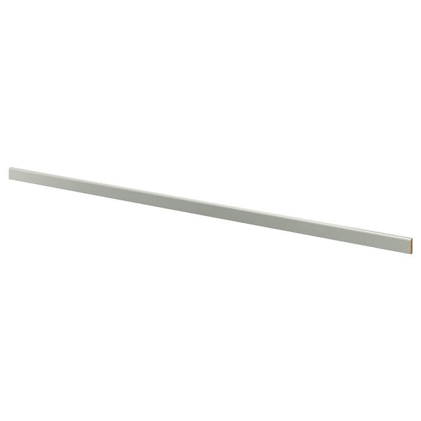HAVSTORP: grey kitchen front trim, rectangular, smooth fiberboard.