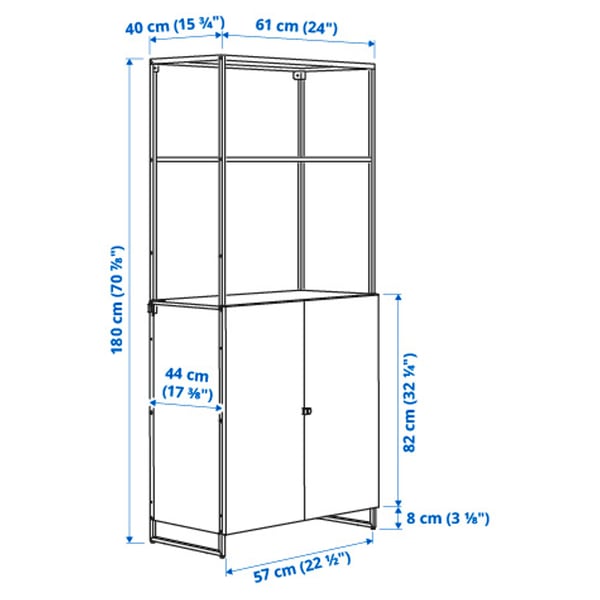 Illustration with measurements for the product: JOSTEIN.