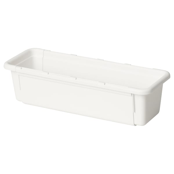 KACKLA extending box, white, rectangular, simple design, fits various spaces.