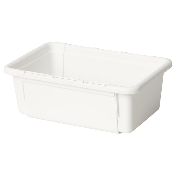 KACKLA box, white, rectangular, extendable, made of polypropylene plastic.