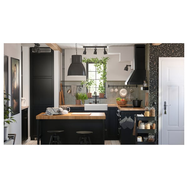 KARLBY Worktop, oak/veneer, 186x3.8 cm