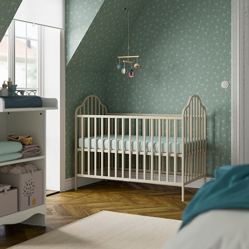 KATTUNGE Cot, beige, 60x120 cm