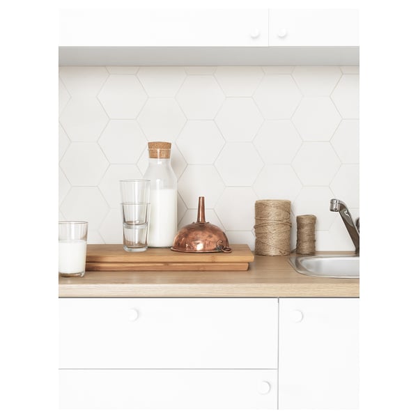 KNOXHULT Kitchen, white, 204x61x220 cm