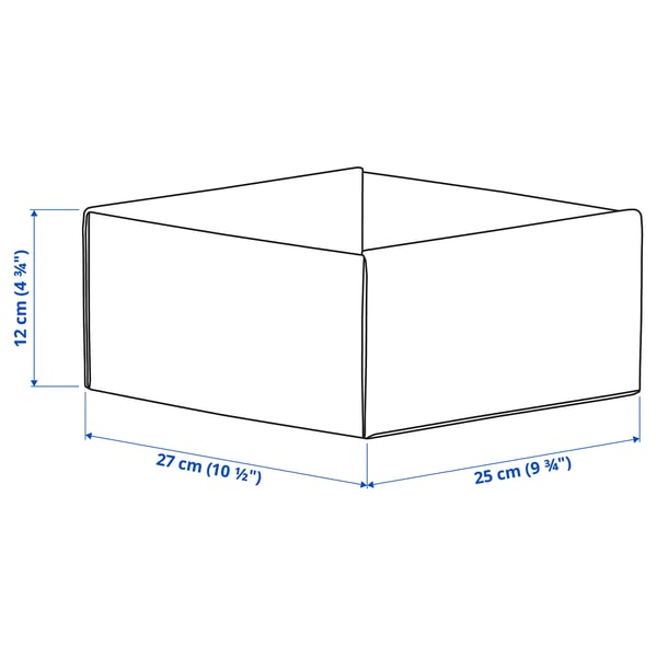 Illustration with measurements for the product: KOMPLEMENT.
