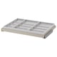 KOMPLEMENT pull-out tray organiser, beige, felt inserts, rectangular, sliding design.