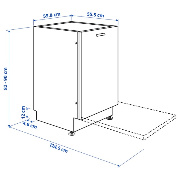 Illustration with measurements for the product: LAGAN.
