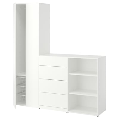 LASTARE Storage combination, white, 180x42x201 cm