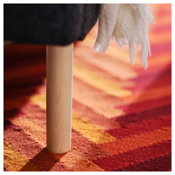 LILLEHEM 5-seat modular sofa with side table, Gunnared/dark grey wood