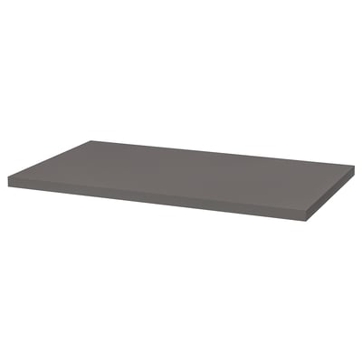 LINNMON grey rectangular table top, modern minimalist design, flat surface, fiberboard material.