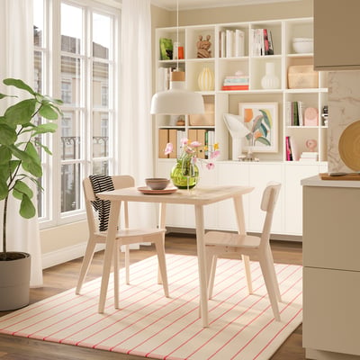 LISABO Table, ash veneer, 88x78 cm