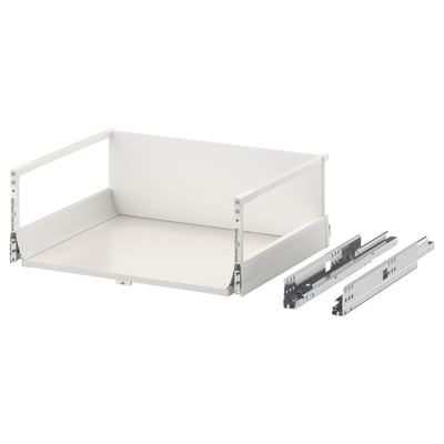 MAXIMERA drawer, white, metal & particleboard, rectangular, smooth pull-out.