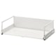 A white MAXIMERA drawer, fully extendable and soft-closing, with steel runners and a particleboard bottom.