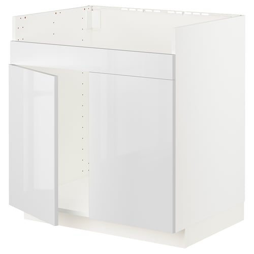 White kitchen cabinet - modern, high gloss, clean lines.