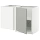 White METOD kitchen unit: modern, l-shape, light grey, wooden, minimalist design.