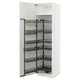 White METOD kitchen cabinet with pull-out shelves.