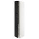METOD kitchen cabinet - white with black doors, bevelled edges, adjustable shelves.