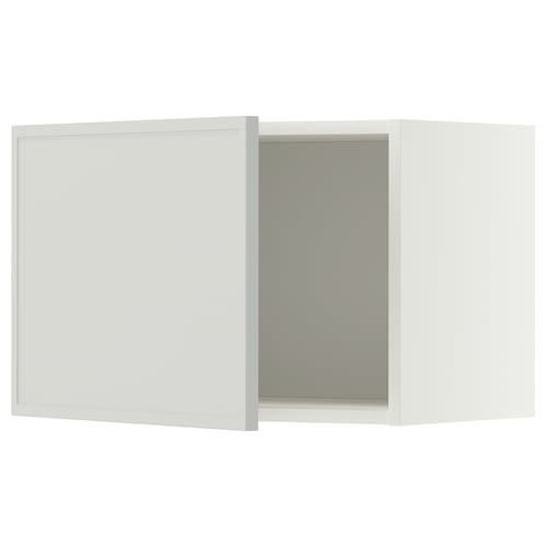 METOD Wall cabinet, white/Aspudden light grey, 60x37x40 cm