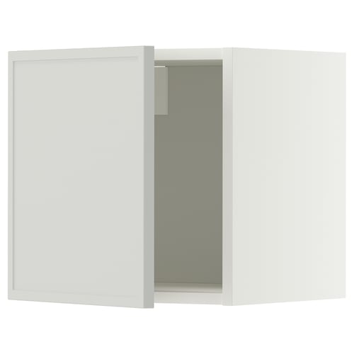 METOD Wall cabinet, white/Aspudden light grey, 40x37x40 cm