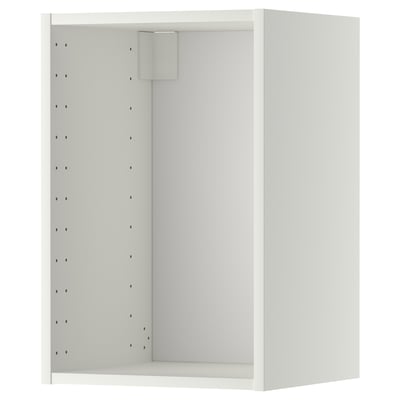 METOD white wall cabinet, rectangular, with perforated back panel, for kitchen storage.